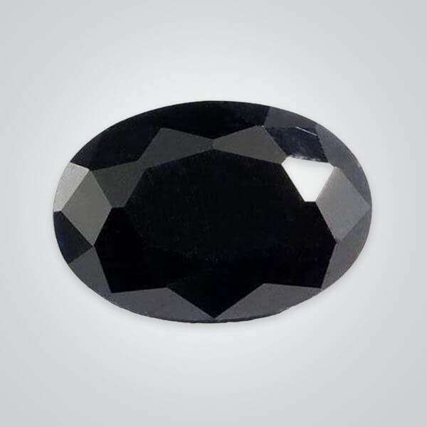 Natural Black Sapphire, Oval