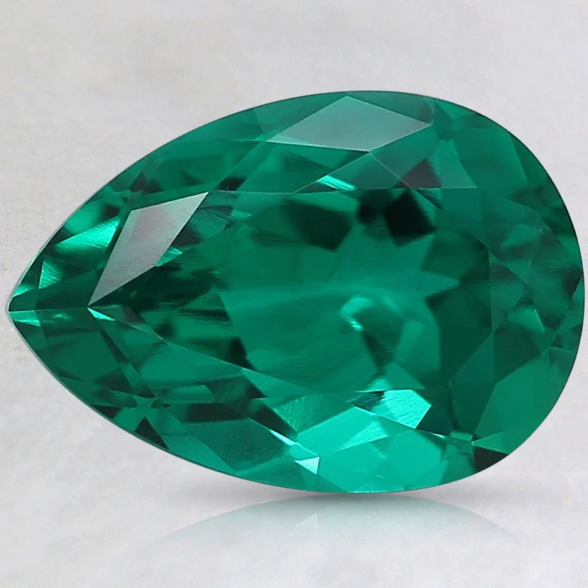 10x7mm Pear Lab Grown Emerald